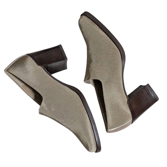 Donald J. Pliner Pumps size 5.5 Taupe mules classic Neutral square toe Spain - Picture 3 of 10